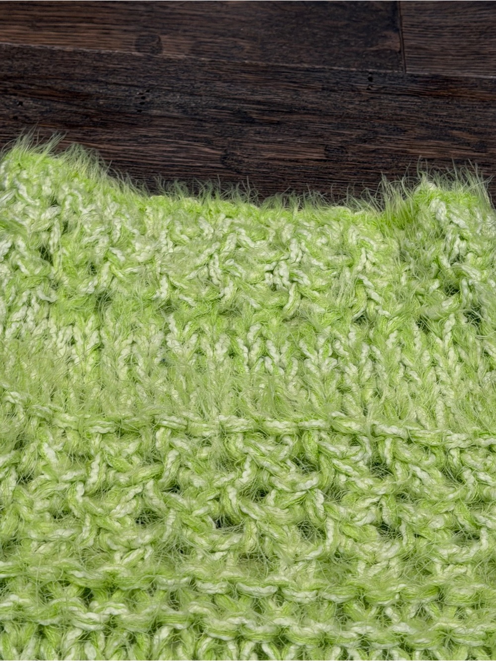 Free People Neon Lime Cropped Turtleneck Sweater - Picture 9 of 9